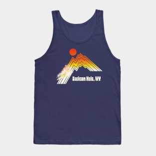 Jackson Hole Wyoming 70s/80s Retro Souvenir Style Skiing Tank Top